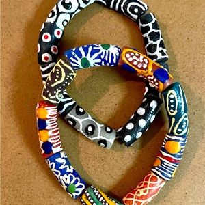 African Trade Bead Bracelets (2)